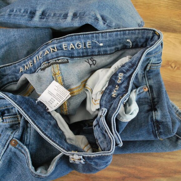 American Eagle Men's Next Level AirFlex Dad Jean Distressed Jeans 34x32   -mw9h - Picture 6 of 7